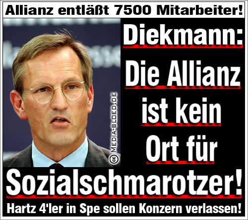 Dieckmann: Allianz kein Ort für Sozialschmarotzer
